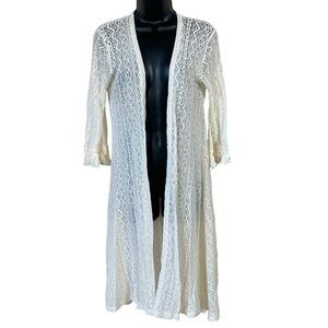 Hollister Long Lace Open Front Duster